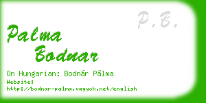 palma bodnar business card